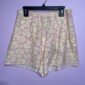 NEW Show Me Your MuMu Cabana Shorts Women XS Lemonade Cheetah Pull On Crinkle